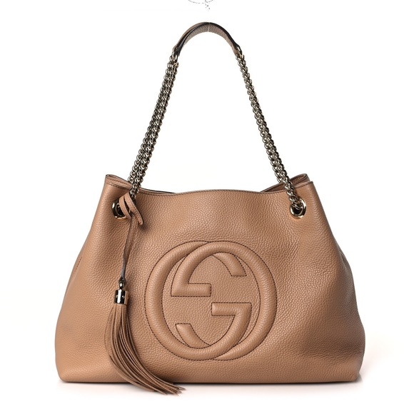 Brand new Gucci Soho Leather Beige Chain Shoulder Bag - Picture 2 of 11